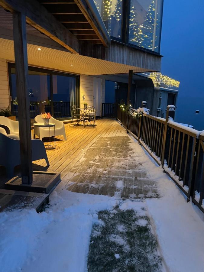 Panoramaresort In Hardangerfjorden Leilighet I Sjokanten Ved Hardangerfjorden For 7 Personer Boat , Sauna,Kajak, Sup For Rent Øystese Zewnętrze zdjęcie