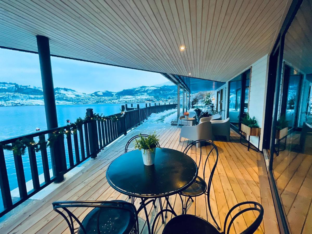 Panoramaresort In Hardangerfjorden Leilighet I Sjokanten Ved Hardangerfjorden For 7 Personer Boat , Sauna,Kajak, Sup For Rent Øystese Zewnętrze zdjęcie